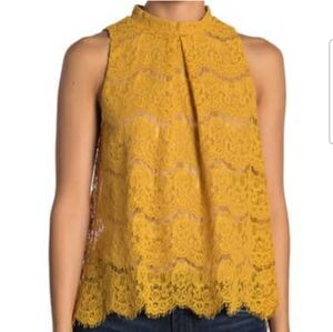 💣 5 For $20 love, Fire Mustard Lace Blouse